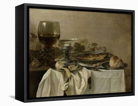 Still Life with a Fish-Pieter Claesz-Framed Stretched Canvas