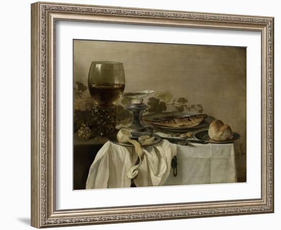 Still Life with a Fish-Pieter Claesz-Framed Art Print