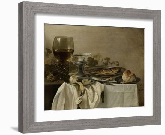 Still Life with a Fish-Pieter Claesz-Framed Art Print