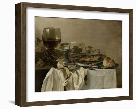 Still Life with a Fish-Pieter Claesz-Framed Art Print