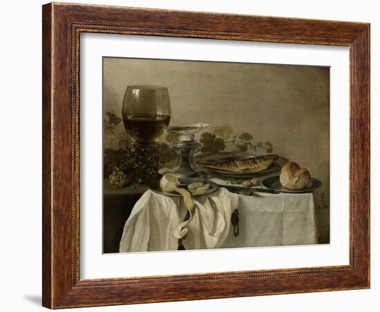 Still Life with a Fish-Pieter Claesz-Framed Art Print