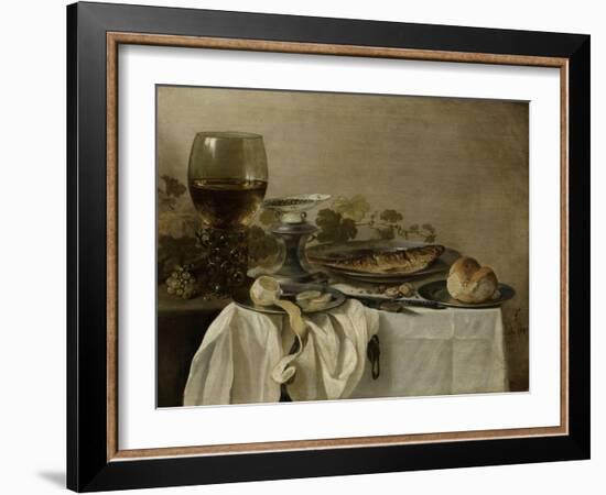 Still Life with a Fish-Pieter Claesz-Framed Art Print