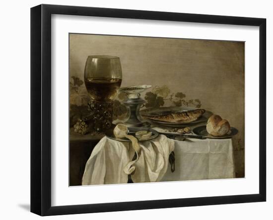 Still Life with a Fish-Pieter Claesz-Framed Art Print