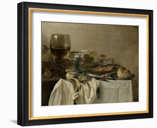 Still Life with a Fish-Pieter Claesz-Framed Art Print