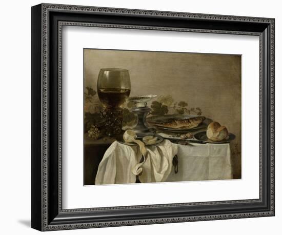 Still Life with a Fish-Pieter Claesz-Framed Art Print