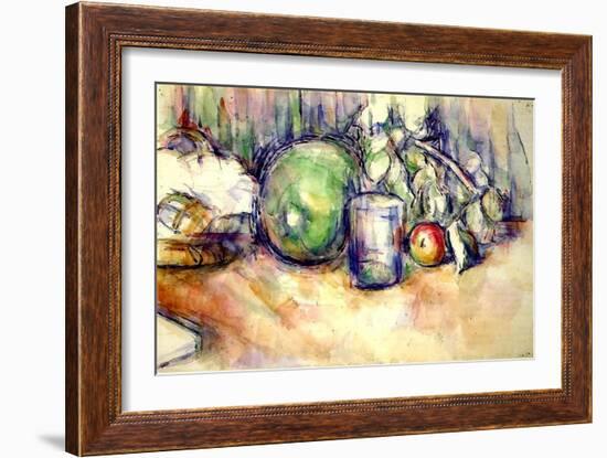 Still Life with a Glass, 1902-06-Paul Cézanne-Framed Giclee Print