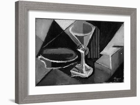 Still Life with a Glass, 1945 (Oil on Canvas)-Youla Chapoval-Framed Giclee Print