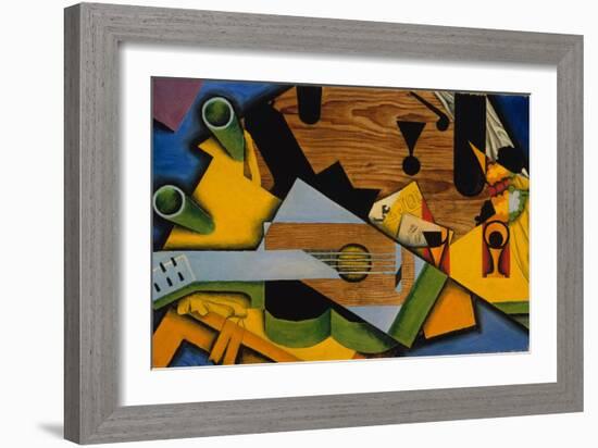 Still Life with a Guitar, 1913-Juan Gris-Framed Giclee Print