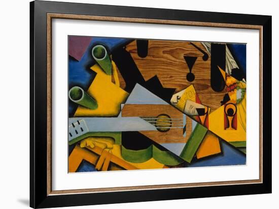 Still Life with a Guitar, 1913-Juan Gris-Framed Giclee Print