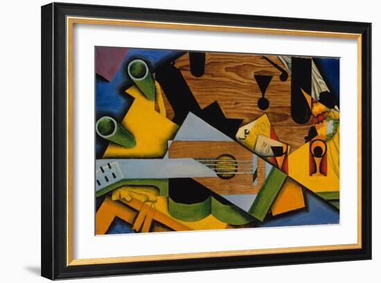 Still Life with a Guitar, 1913-Juan Gris-Framed Giclee Print