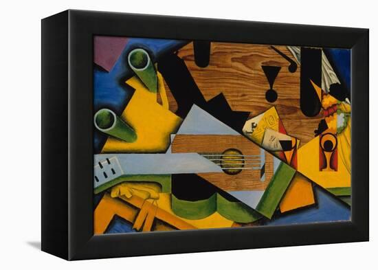 Still Life with a Guitar, 1913-Juan Gris-Framed Premier Image Canvas