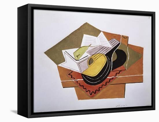 Still Life with a Guitar, c.1920-Juan Gris-Framed Premier Image Canvas