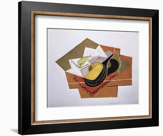 Still Life with a Guitar, c.1920-Juan Gris-Framed Giclee Print