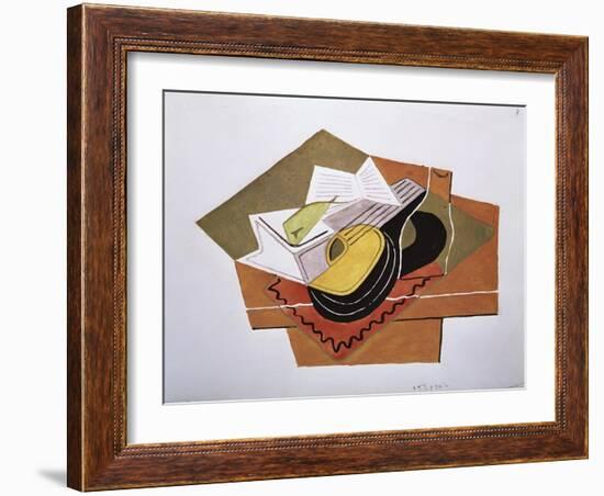 Still Life with a Guitar, c.1920-Juan Gris-Framed Giclee Print