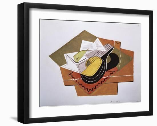 Still Life with a Guitar, c.1920-Juan Gris-Framed Giclee Print