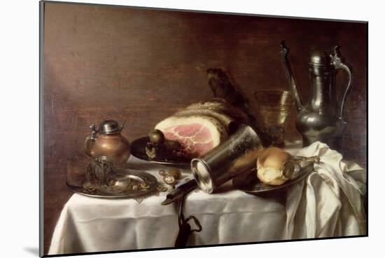 Still Life with a Ham-Pieter Claesz-Mounted Giclee Print
