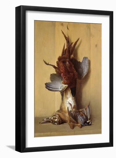 Still Life with a Hare, a Pheasant and a Red Partridge, 1753-Jean-Baptiste Oudry-Framed Giclee Print