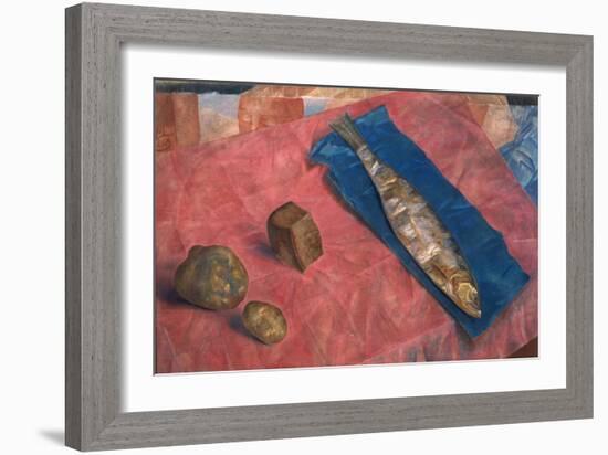 Still Life with a Herring, 1918-Kosjma Ssergej Petroff-Wodkin-Framed Giclee Print