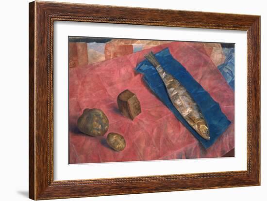 Still Life with a Herring, 1918-Kosjma Ssergej Petroff-Wodkin-Framed Giclee Print