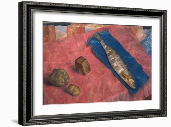 Still Life with a Herring, 1918-Kosjma Ssergej Petroff-Wodkin-Framed Giclee Print