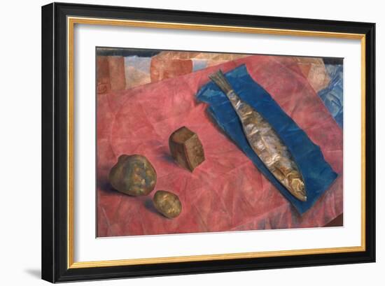 Still Life with a Herring, 1918-Kosjma Ssergej Petroff-Wodkin-Framed Giclee Print