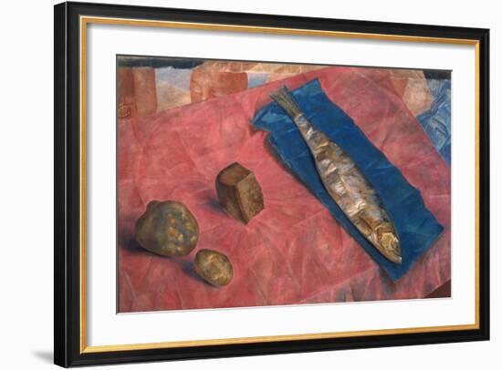 Still Life with a Herring, 1918-Kosjma Ssergej Petroff-Wodkin-Framed Giclee Print