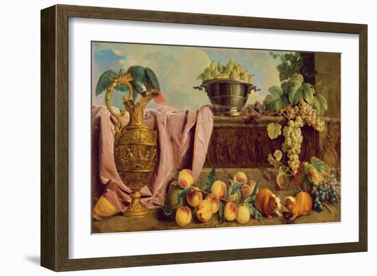 Still Life with a Jug, 1734-Alexandre-Francois Desportes-Framed Giclee Print