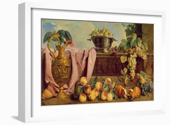 Still Life with a Jug, 1734-Alexandre-Francois Desportes-Framed Giclee Print