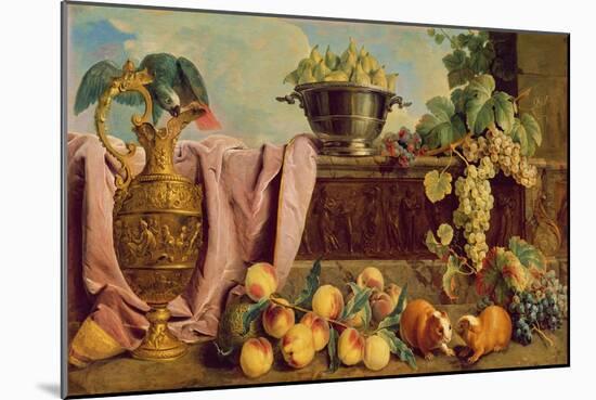 Still Life with a Jug, 1734-Alexandre-Francois Desportes-Mounted Giclee Print