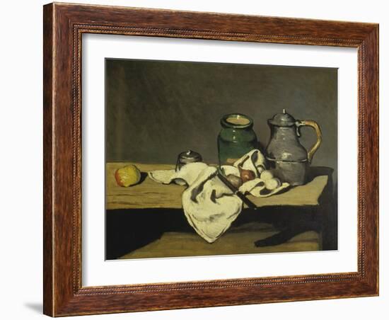 Still Life with a Kettle, around 1869-Paul Cézanne-Framed Giclee Print