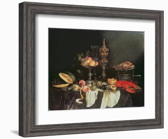 Still Life with a Lobster and a Turkey-Abraham Hendricksz Van Beyeren-Framed Giclee Print