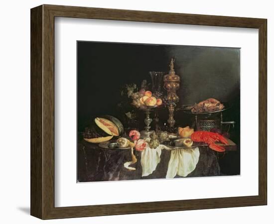 Still Life with a Lobster and a Turkey-Abraham Hendricksz Van Beyeren-Framed Giclee Print