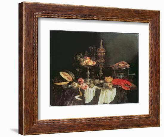 Still Life with a Lobster and a Turkey-Abraham Hendricksz Van Beyeren-Framed Giclee Print