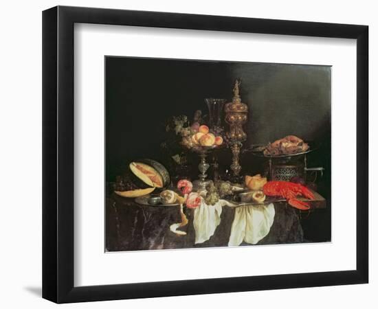 Still Life with a Lobster and a Turkey-Abraham Hendricksz Van Beyeren-Framed Giclee Print