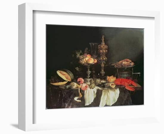 Still Life with a Lobster and a Turkey-Abraham Hendricksz Van Beyeren-Framed Giclee Print