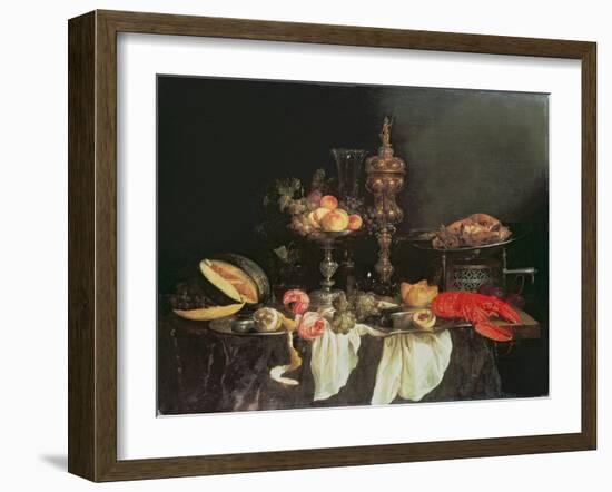 Still Life with a Lobster and a Turkey-Abraham Hendricksz Van Beyeren-Framed Giclee Print