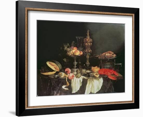 Still Life with a Lobster and a Turkey-Abraham Hendricksz Van Beyeren-Framed Giclee Print