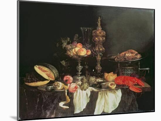 Still Life with a Lobster and a Turkey-Abraham Hendricksz Van Beyeren-Mounted Giclee Print