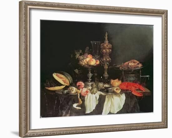 Still Life with a Lobster and a Turkey-Abraham Hendricksz Van Beyeren-Framed Giclee Print