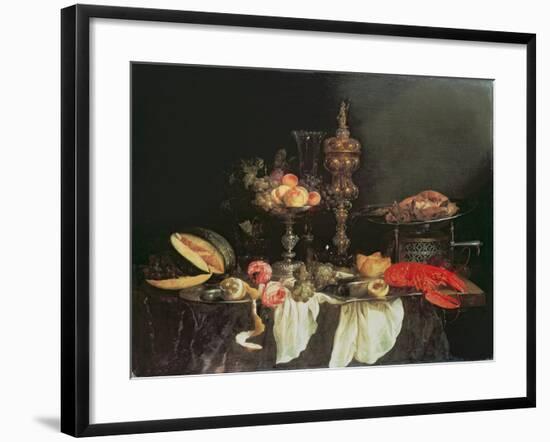 Still Life with a Lobster and a Turkey-Abraham Hendricksz Van Beyeren-Framed Giclee Print