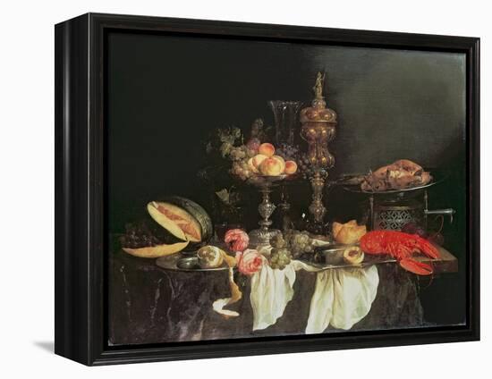 Still Life with a Lobster and a Turkey-Abraham Hendricksz Van Beyeren-Framed Premier Image Canvas