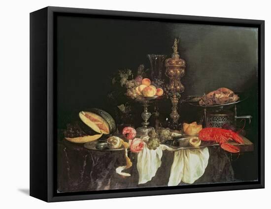 Still Life with a Lobster and a Turkey-Abraham Hendricksz Van Beyeren-Framed Premier Image Canvas