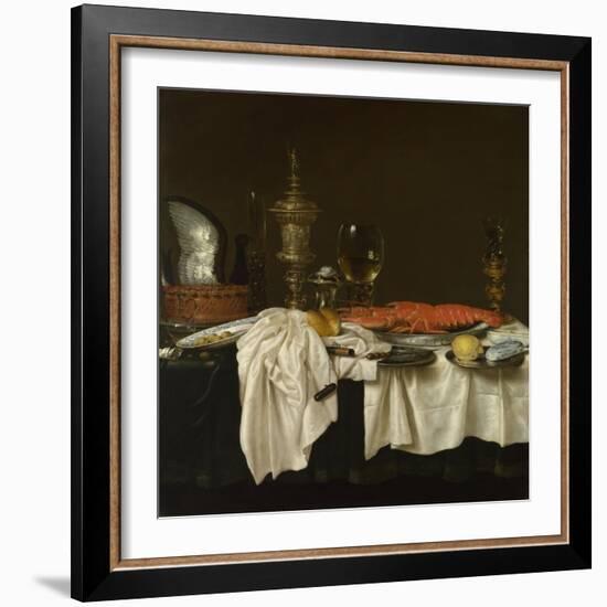 Still Life with a Lobster, C. 1650-1660-Willem Claesz Heda-Framed Giclee Print