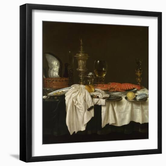 Still Life with a Lobster, C. 1650-1660-Willem Claesz Heda-Framed Giclee Print