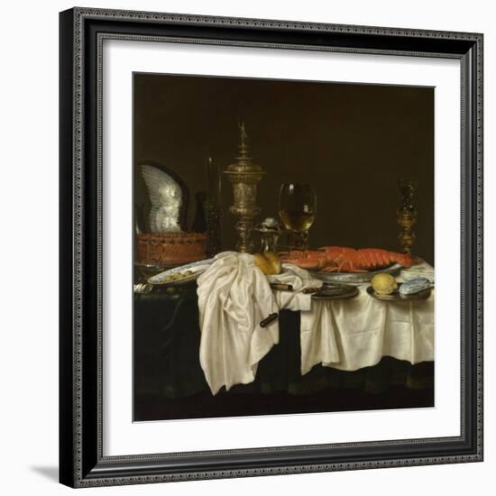 Still Life with a Lobster, C. 1650-1660-Willem Claesz Heda-Framed Giclee Print