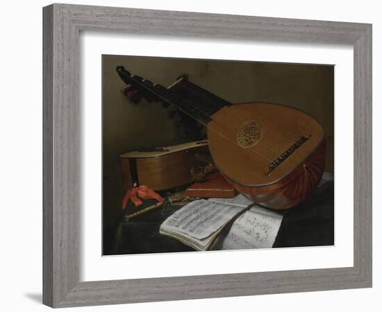 Still Life with a Lute and a Guitar-Nicolas Henri Jeaurat de Bertry-Framed Giclee Print