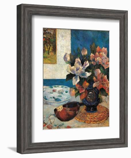 Still Life with a Mandolin-Paul Gauguin-Framed Art Print