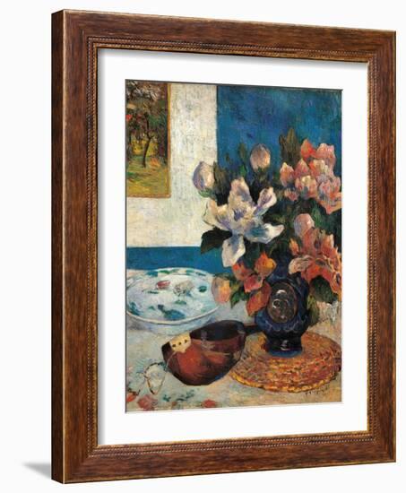 Still Life with a Mandolin-Paul Gauguin-Framed Art Print