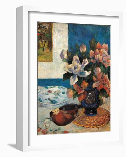 Still Life with a Mandolin-Paul Gauguin-Framed Art Print