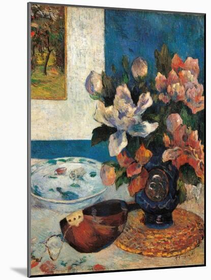 Still Life with a Mandolin-Paul Gauguin-Mounted Art Print